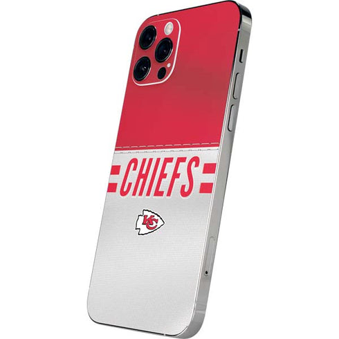 NFL Kansas City Chiefs White Striped iPhone 12 Pro Skin